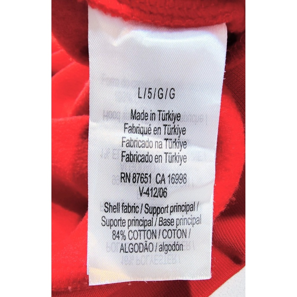 Lacoste Sport Hoodie Mens Large Red Full Zip Cotton Blend Fleece Sweatshirt Logo - Picture 10 of 15
